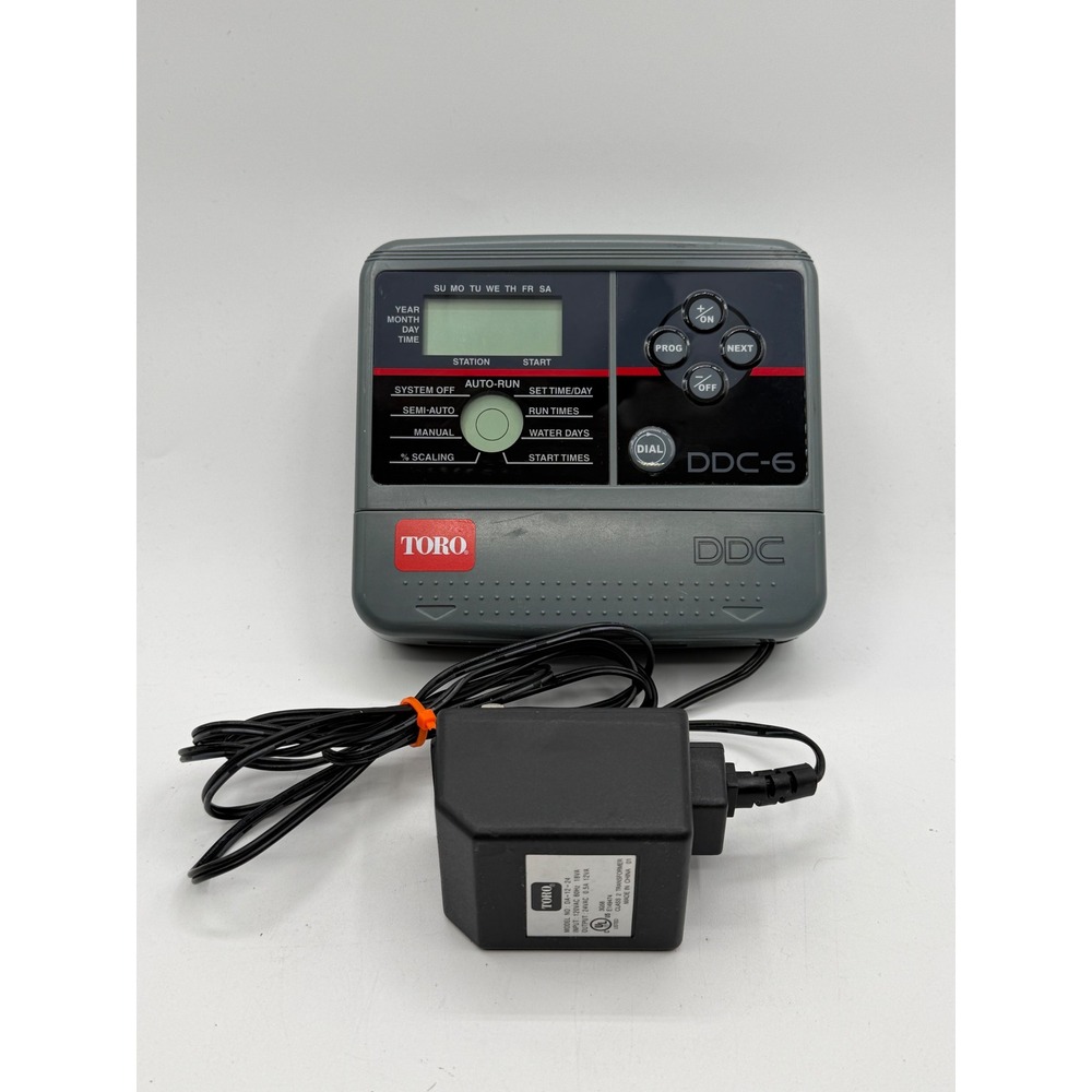 Toro DDC-6-120 6 Station Digital Dial Controller Timer with Power Cord